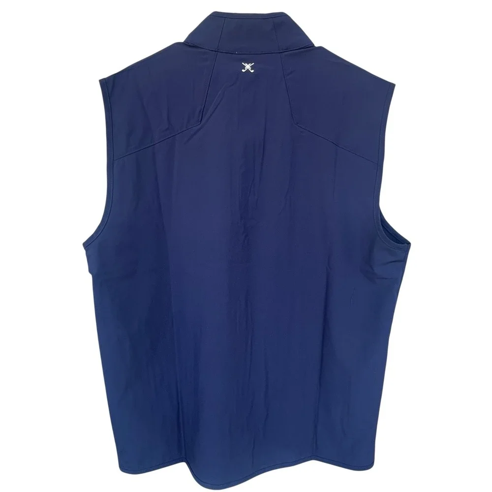 Kenneth Cole Men's Golf 1/4 Zip Vest Lightweight Stretch Navy Blue Large